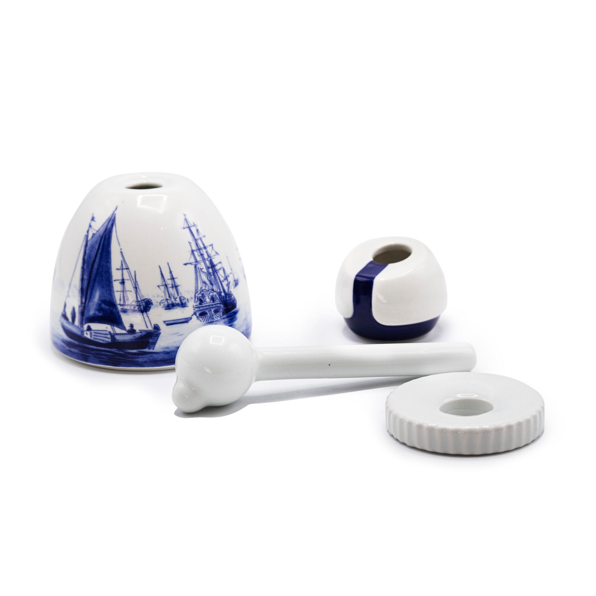 Proud Mary Royal Delft│Zicht op Amsterdam│art. 46612000│losse onderdelen naast elkaar