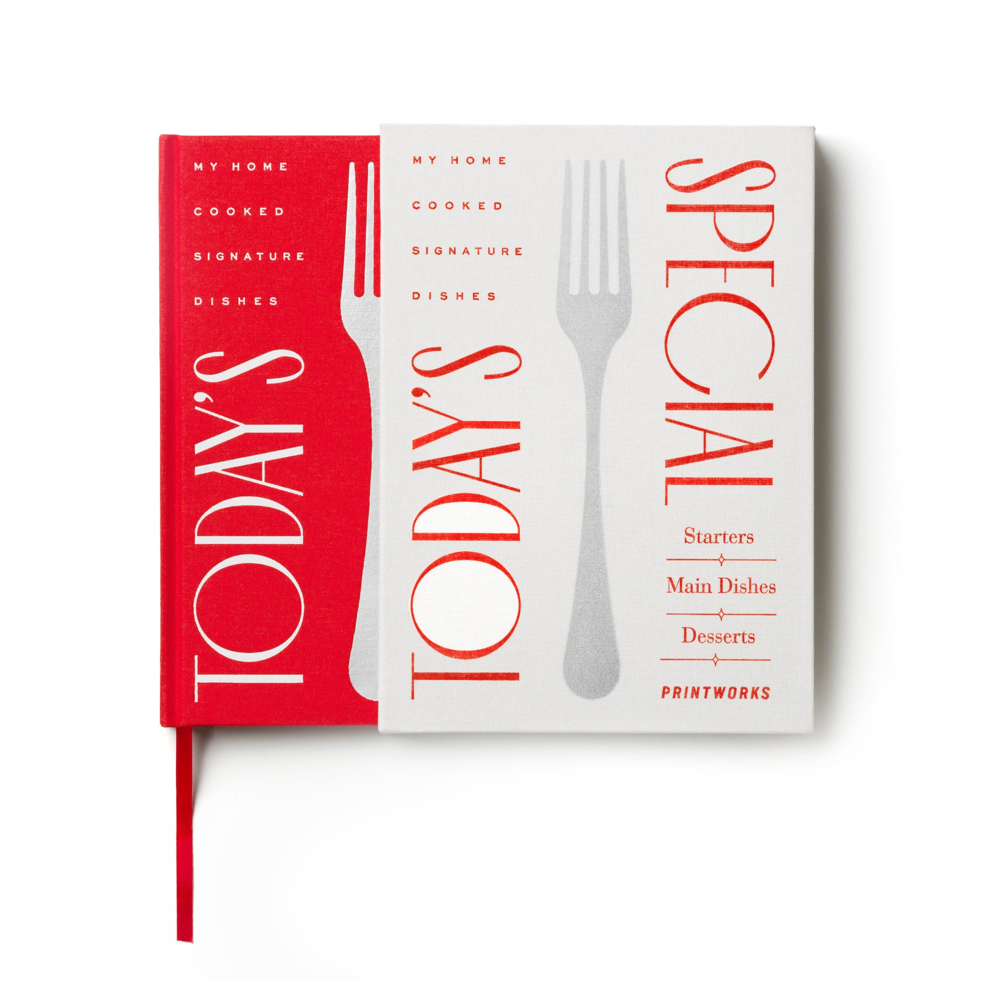 Receptenboek Today's Special Printworks│art. PW00617│bovenaanzicht met boek half uit kaft