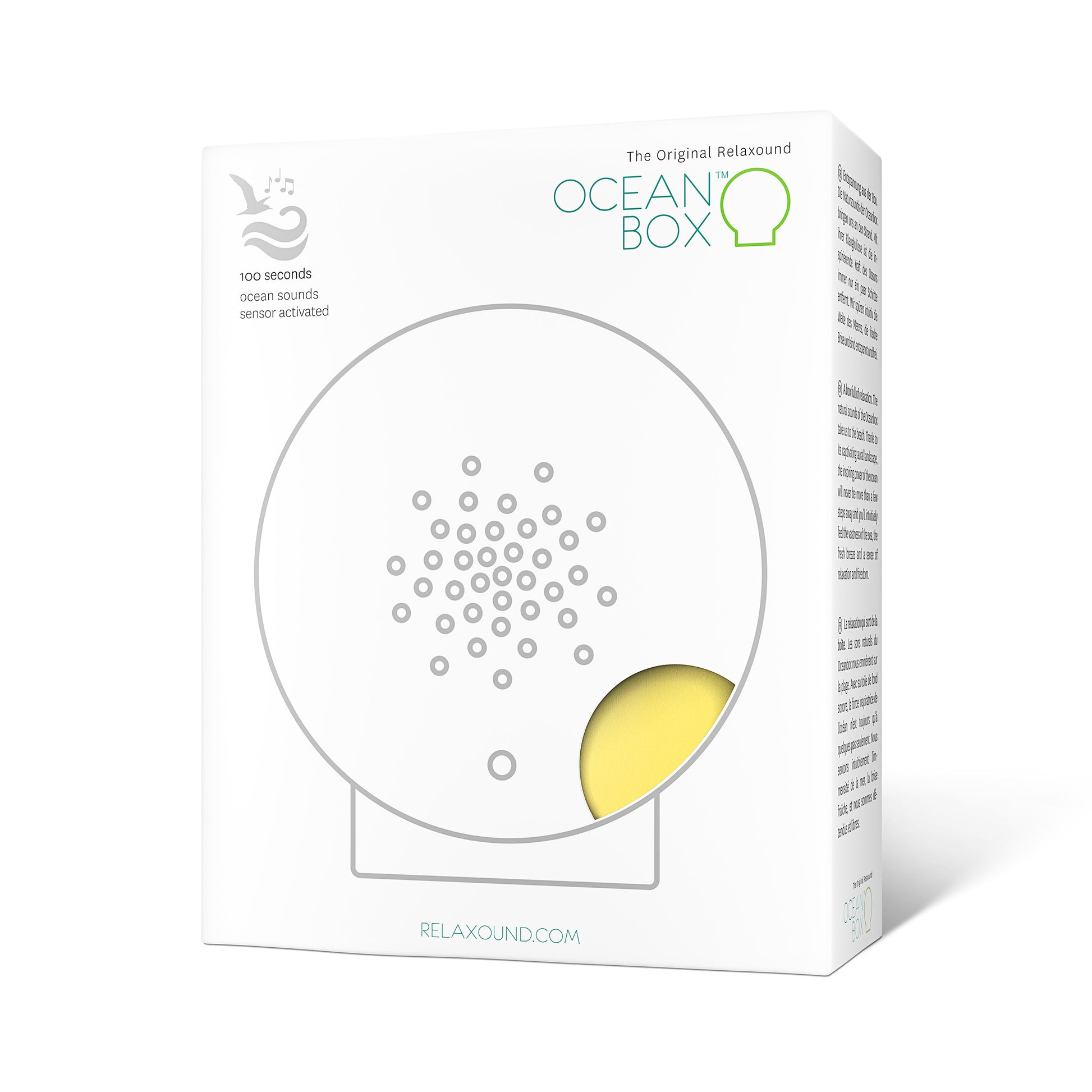 Relaxound Oceanbox Sun│Zeegeluiden│art. 11OBX0101004│verpakking