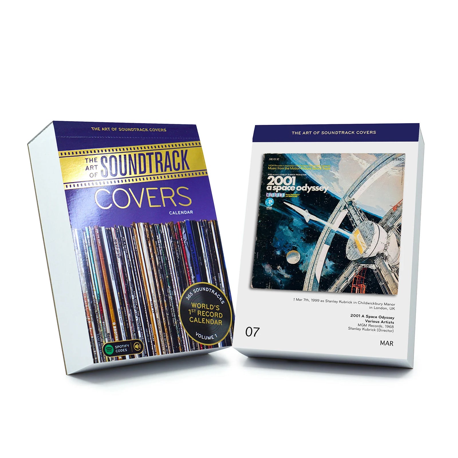Scheurkalender The Art of Soundtrack Covers│Seltmann Publishers│vooraanzicht en album 2001 a Spce Odyssey