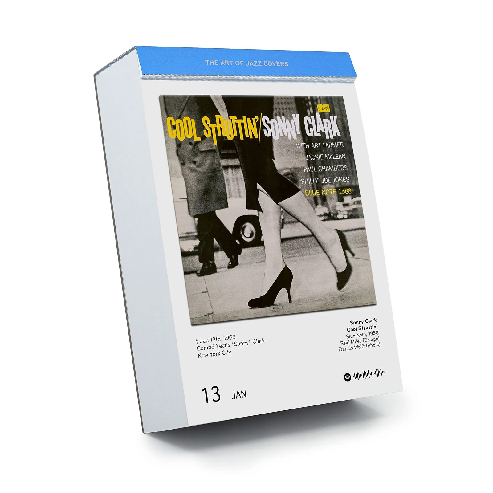 Scheurkalender The Art of Jazz Covers│Seltmann Publishers│vooraanzicht schuin met album Sonny Clark