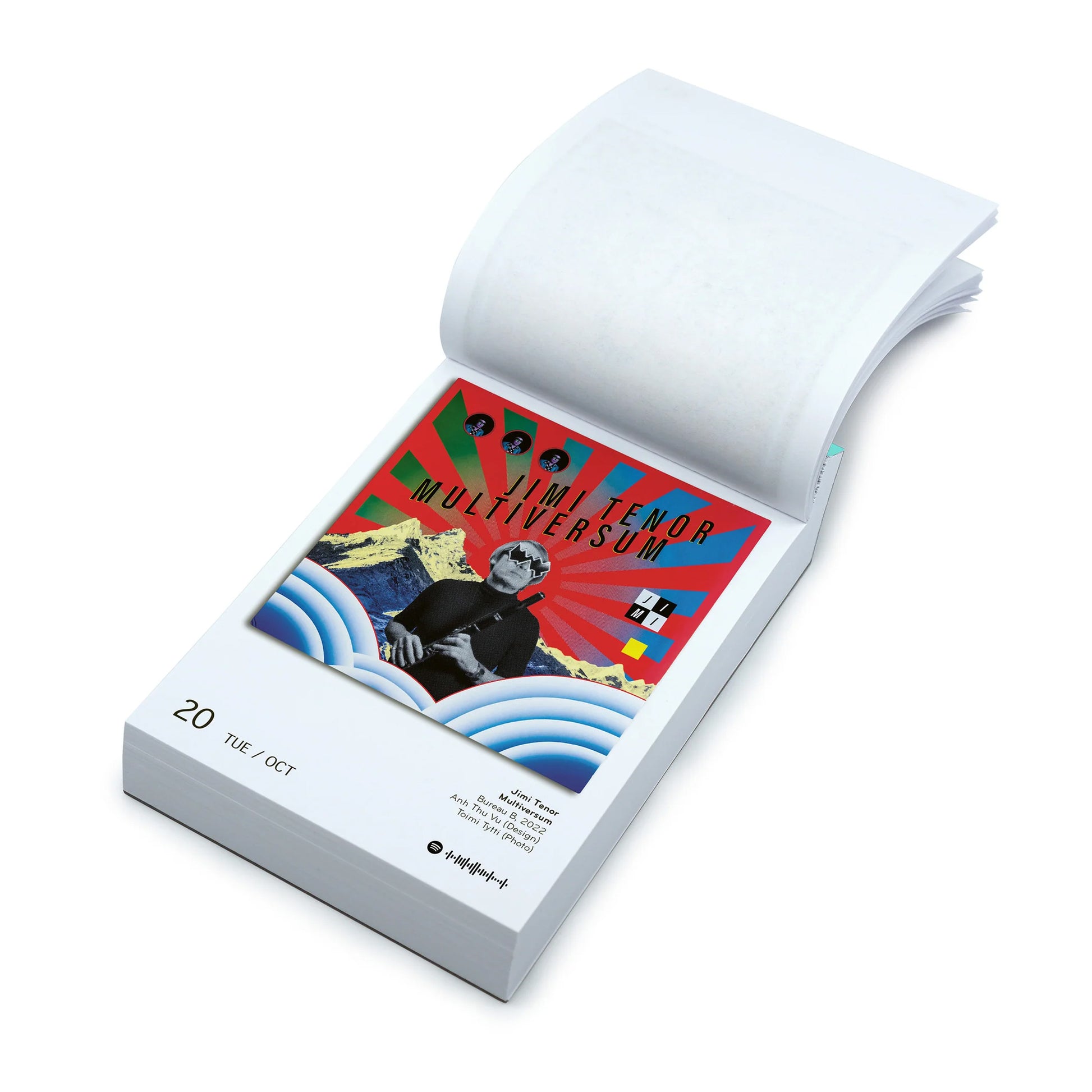 Scheurkalender The Art of Vinyl Covers 2026│Platenhoezen│vooraanzicht met album imi Tenor