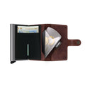 Secrid Coinpocket│art. ACO-TRANSPARENTBOX│open met muntgeld in Miniwallet Vintage