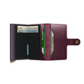 Secrid Miniwallet Premium Dusk│art. MDU-BORDEAUX│Pasjeshouder│geopend met contant geld
