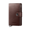 Secrid Miniwallet Premium Dusk│art. MDU-DARK-BROWN│Pasjeshouder│voorkant met witte achtergrond