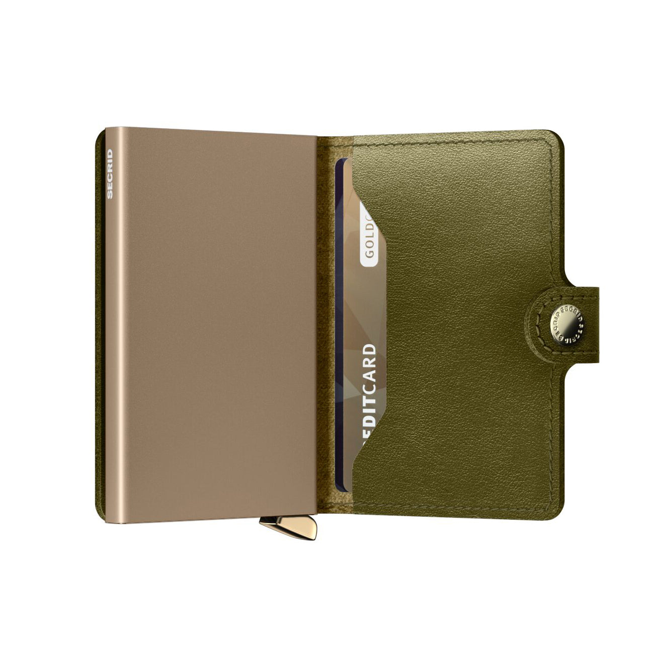 Secrid Miniwallet Premium Dusk│art. MDU-OLIVE│Pasjeshouder│half open