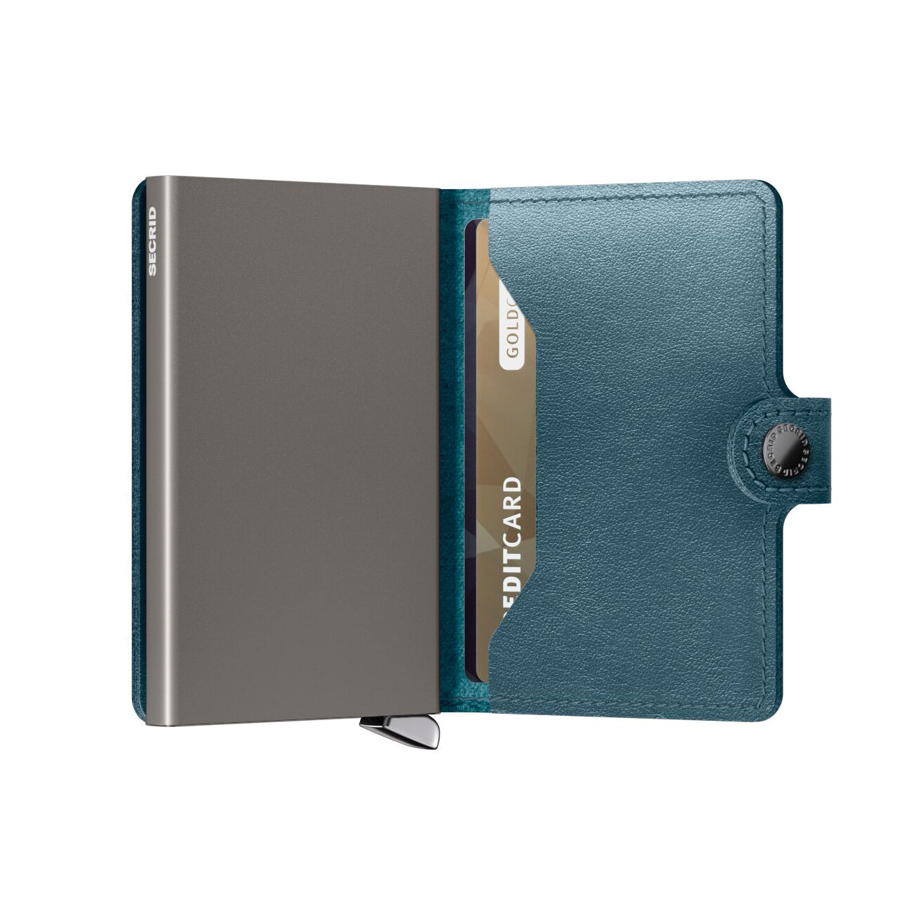 Secrid Miniwallet Premium Dusk│Pasjeshouder│art. MDU-TEAL│half open