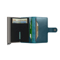 Secrid Miniwallet Premium Dusk│Pasjeshouder│art. MDU-TEAL│geopend met contant geld