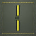 Secrid Miniwallet Matte│art. MM-GREEN&LIME│Pasjeshouder│zijkant met leersoort op achtergrond