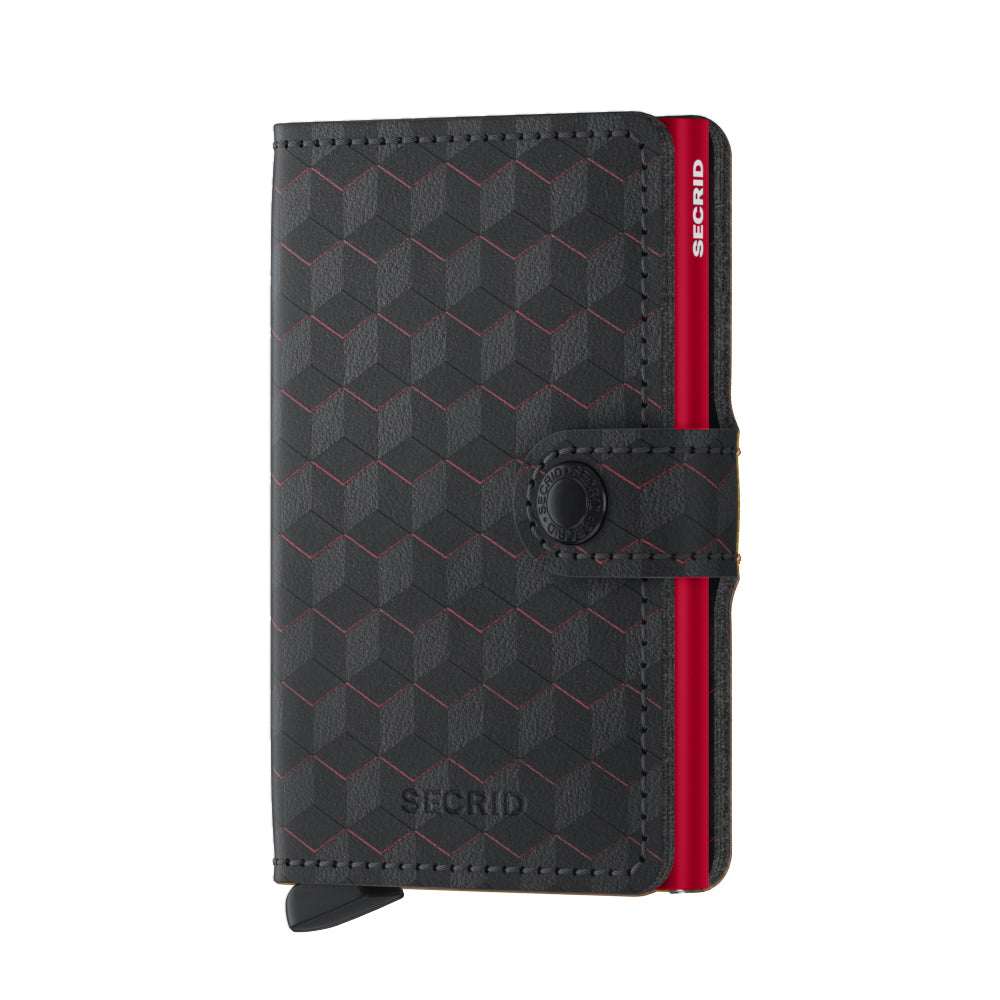 Secrid Miniwallet Optical│Pasjeshouder│MOP-BLACK-RED│voorkant met witte achtergrond