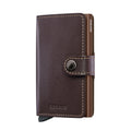 Secrid Miniwallet Original│art. M-CHOCOLATE│vooraanzicht schuin met witte achtergrond