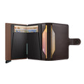Secrid Miniwallet Original│art. M-CHOCOLATE│geopend met contant geld