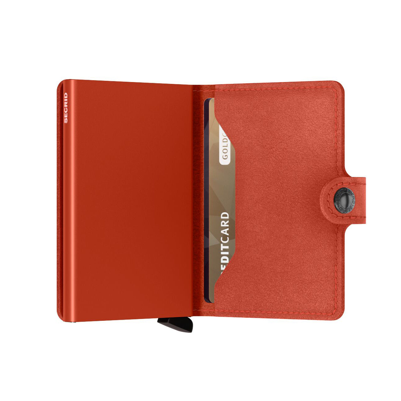 Secrid Miniwallet Original│Pasjeshouder en Portemonnee│art. M-ORANGE│half open
