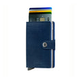 Secrid Miniwallet Rango│art. MRA-BLUE&TITANIUM│pasjeshouder│vooraanzicht met uitgeschoven pasjes