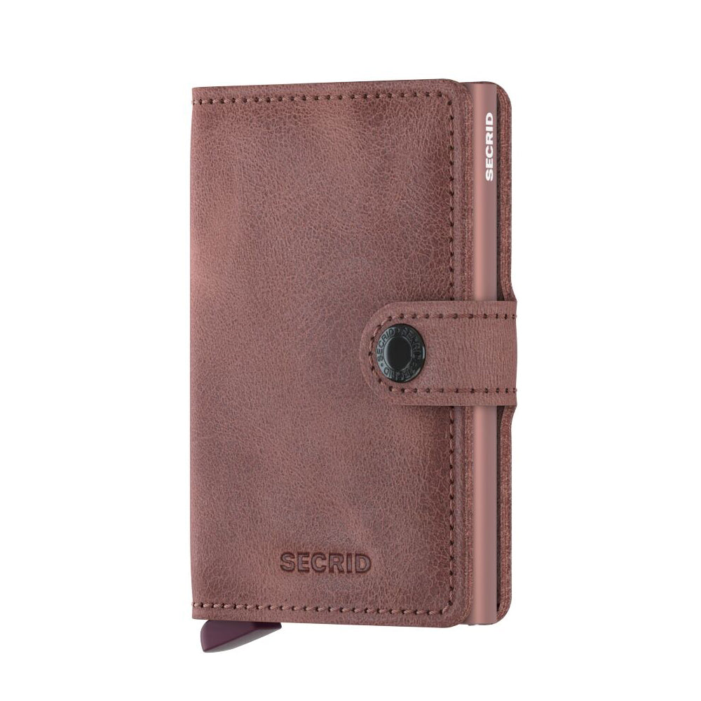 Secrid Miniwallet Vintage│art. MV-MAUVE│Pasjeshouder en Portemonnee│vooranzicht met witte achtergrond