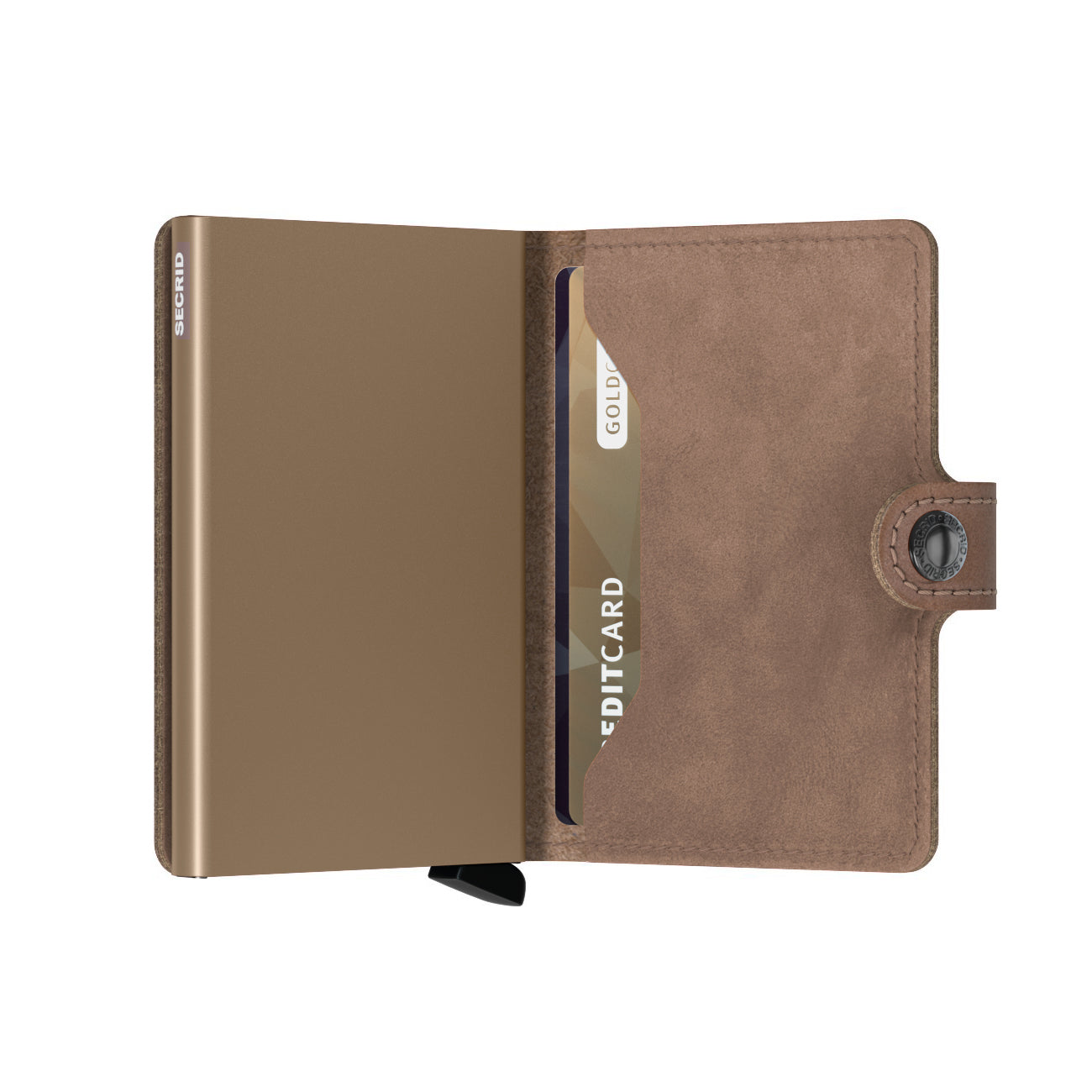 Secrid Miniwallet Vintage│art. MV-TAUPE│Pasjeshouder en Portemonnee│half open