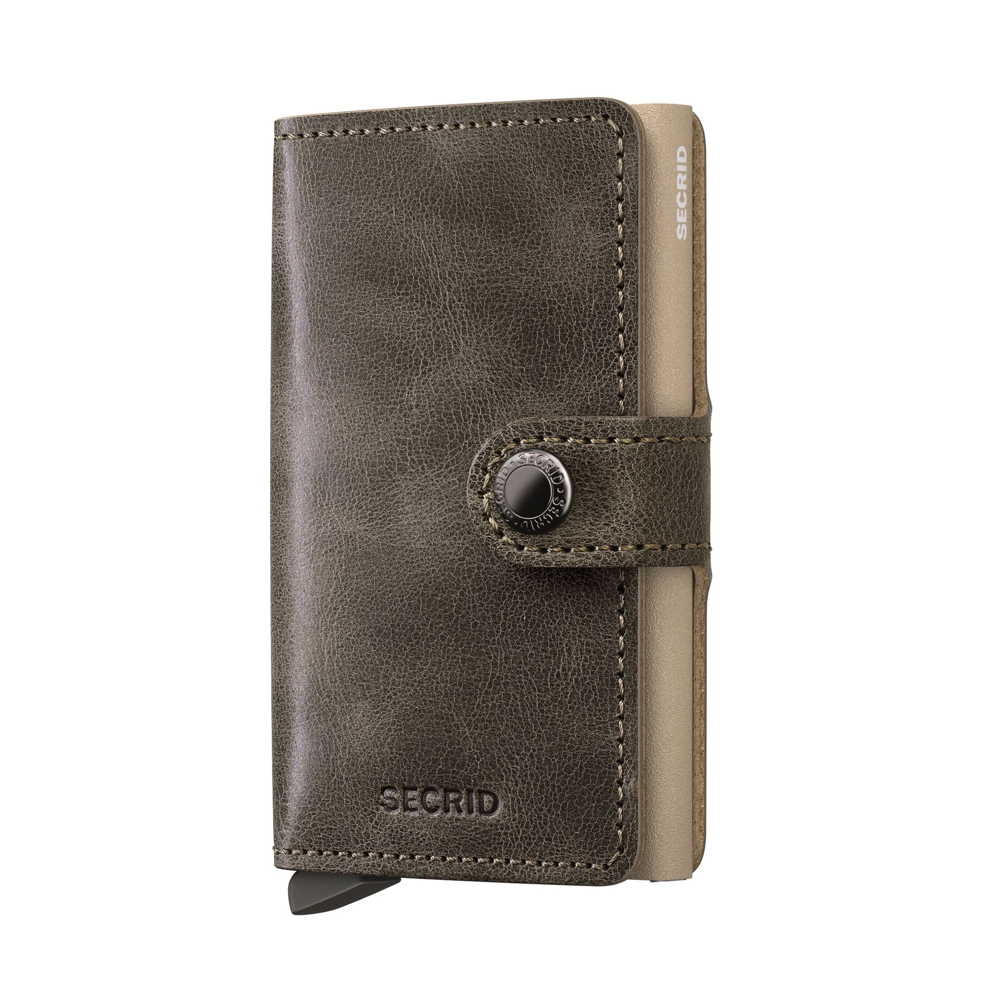 Secrid Miniwallet Vintage Traceable│art. MVTR-CLAY│vooraanzicht met witte achtergrond