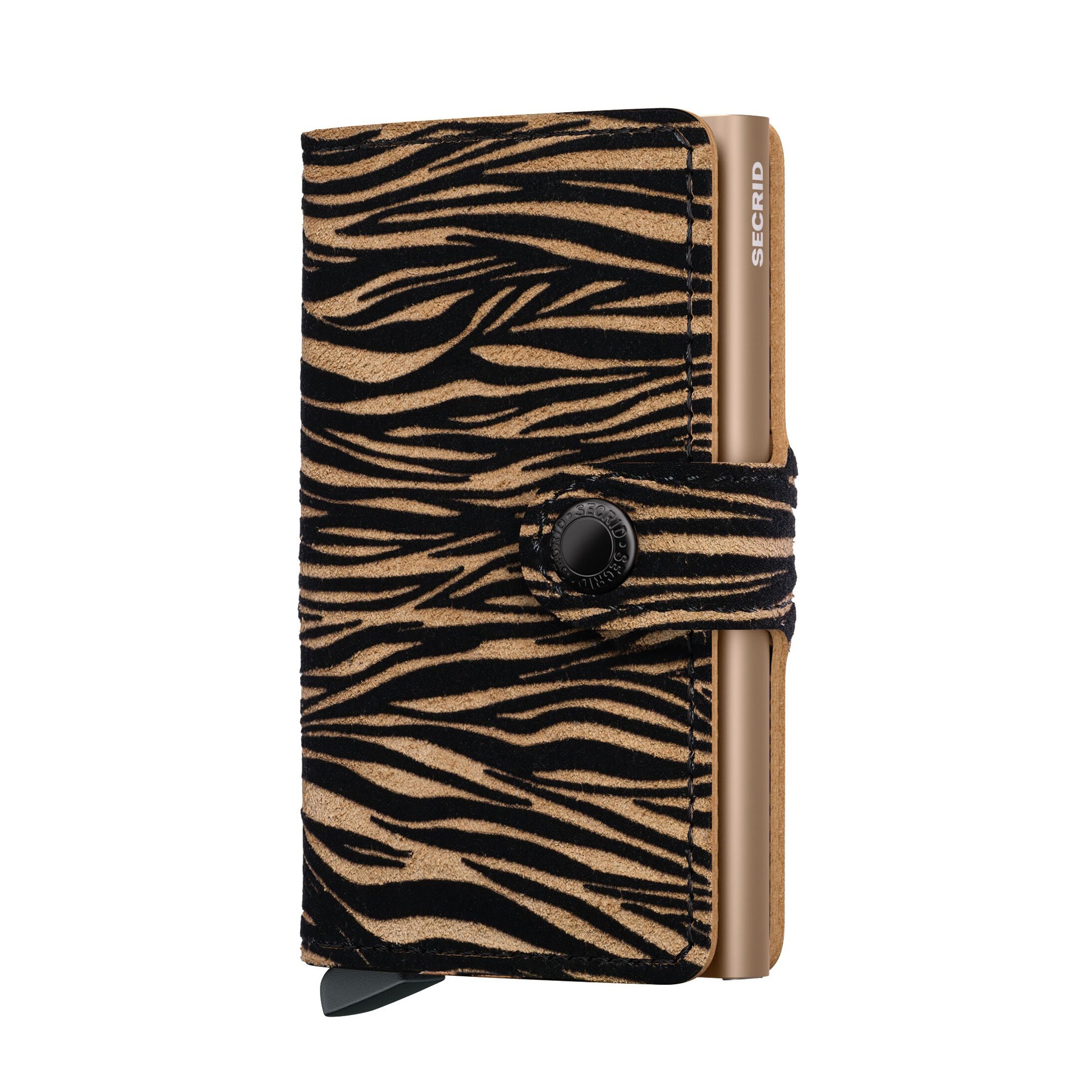Secrid Miniwallet Zebra│art. MZE-BEIGE│vooraanzicht schuin met witte achtergrond