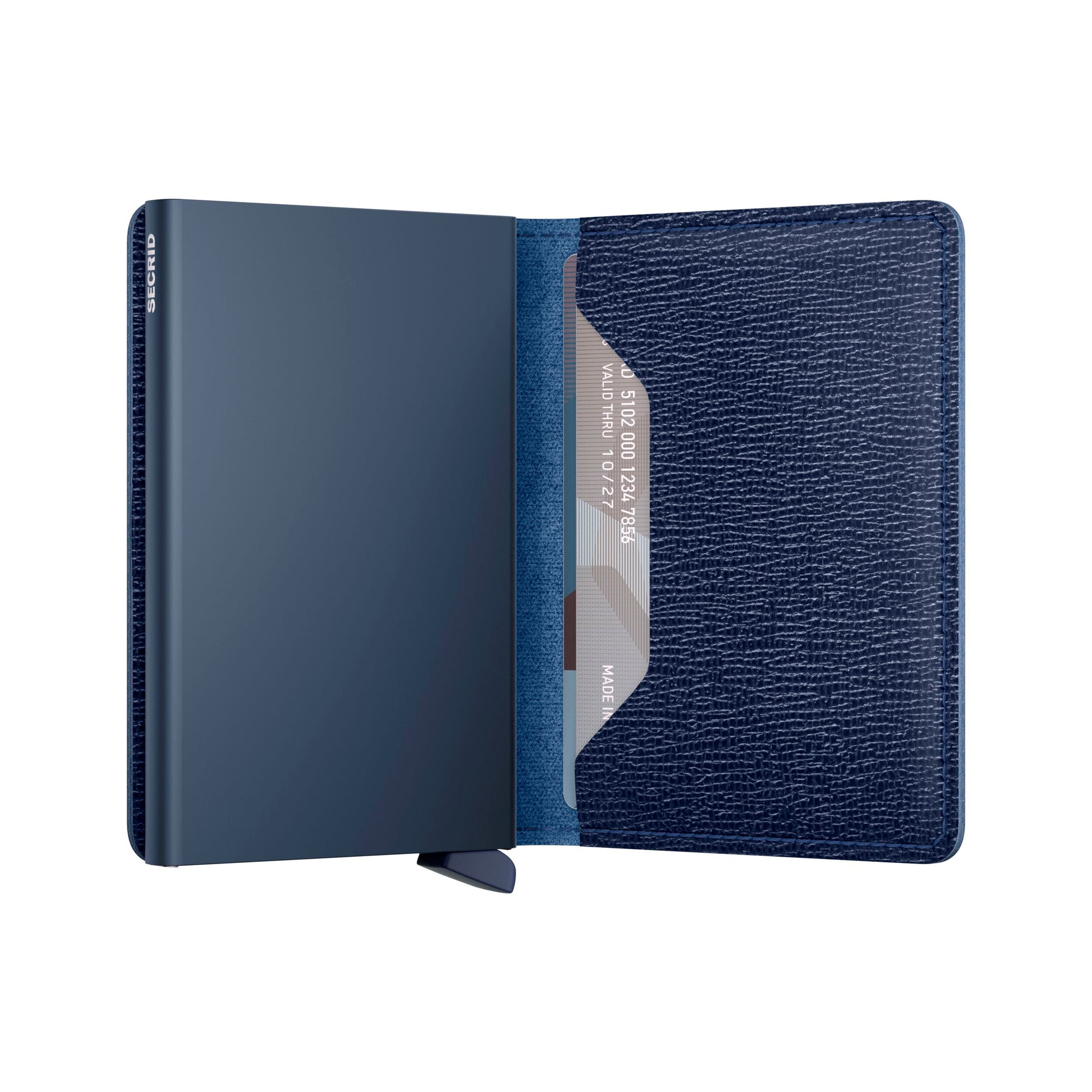 Secrid Slimwallet Crisple│art. SC-NAVY│Pasjeshouder│half geopend