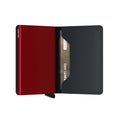 Secrid Slimwallet Matte│art. SM-BLACK-RED│Pasjeshouder│half geopend