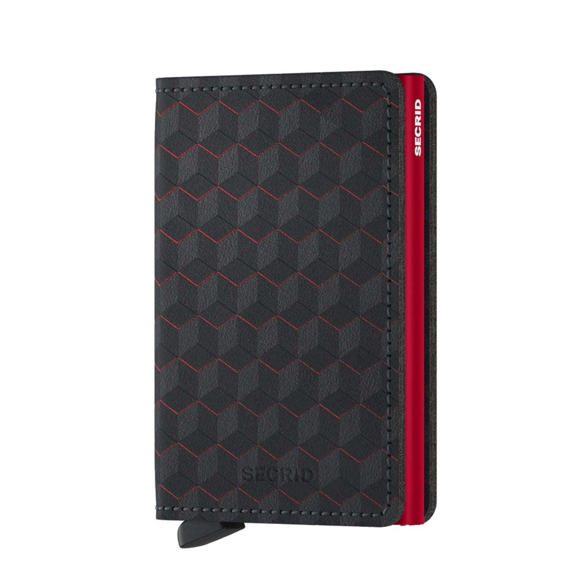 Secrid Slimwallet Optical│art. SOP-BLACK-RED│Pasjeshouder│voorkant met witte achtergrond