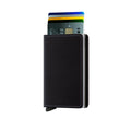 Secrid Slimwallet Original│art. SO-BLACK│Pasjeshouder│vooraanzicht met uitgeschoven pasjes