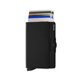Secrid Twinwallet Matte│art. TM-BLACK│Pasjeshouder│vooraanzicht met uitgeschoven pasjes