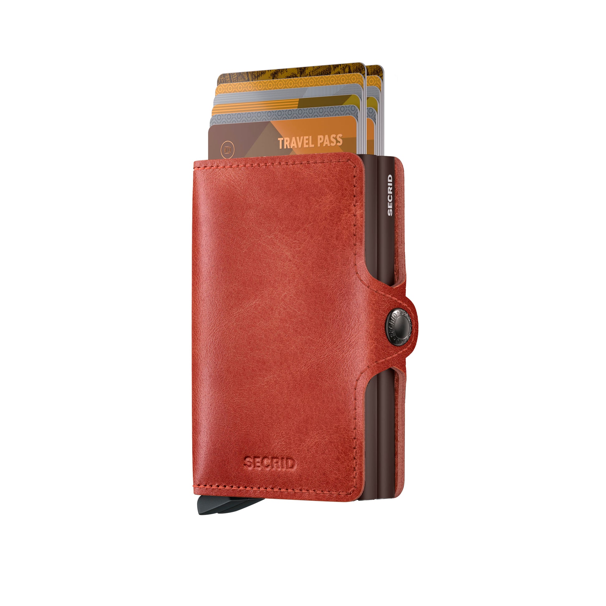 Secrid Twinwallet Vintage│Pasjeshouder│art. TV-ORANGE│vooraanzicht met uitgeschoven