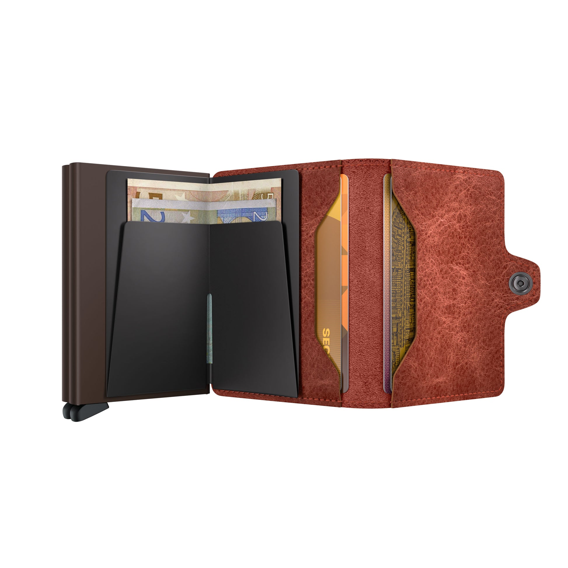 Secrid Twinwallet Vintage│Pasjeshouder│art. TV-ORANGE│geopend met contant geld