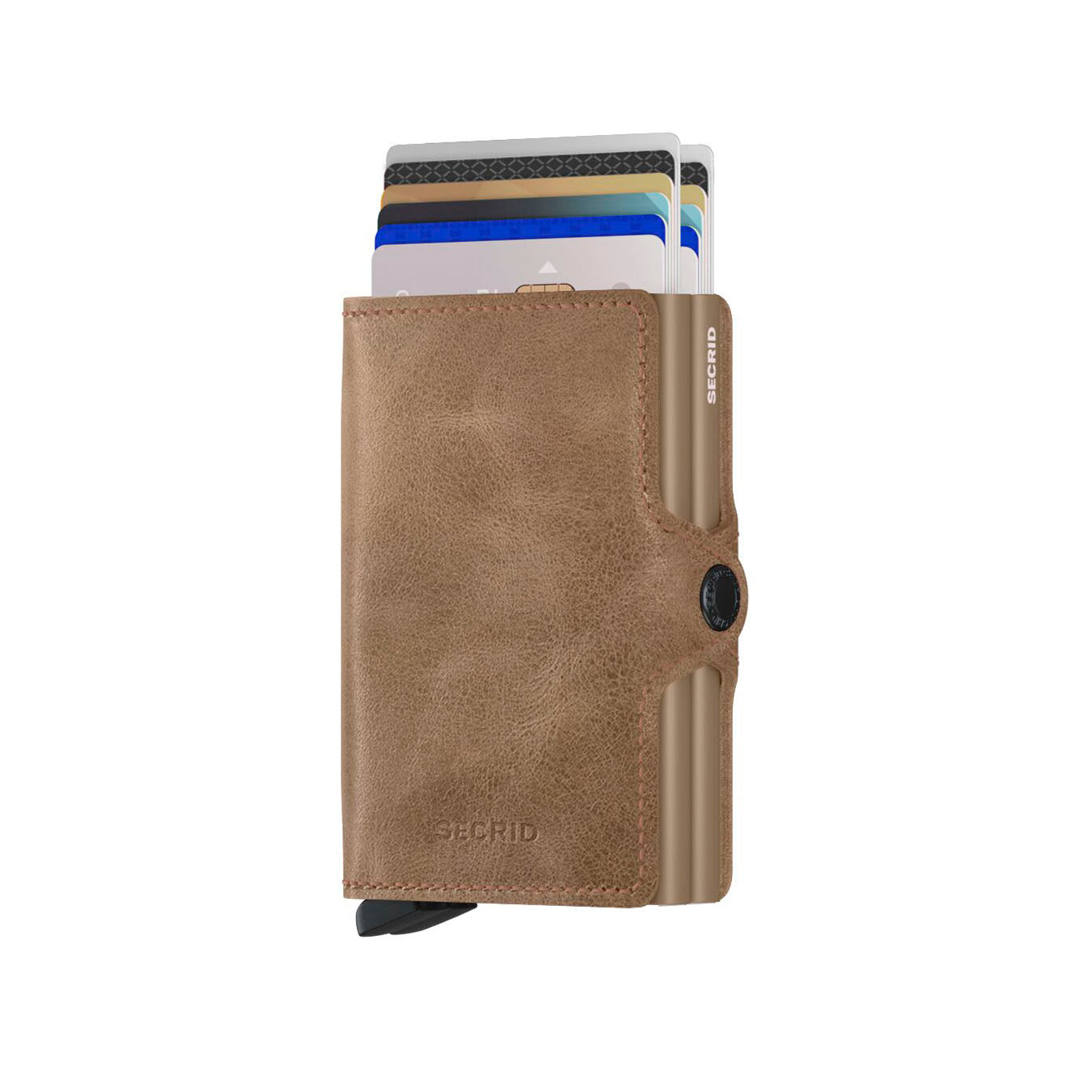 Secrid Twinwallet Vintage│Pasjeshouder│art. TV-ORANGE│vooraanzicht met uitgeschoven pasjes