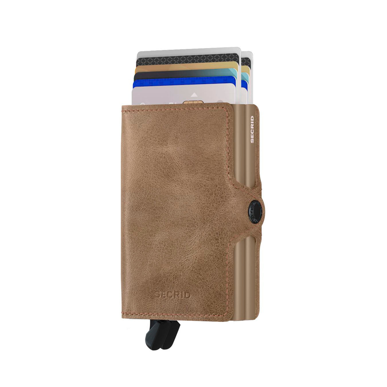 Secrid Twinwallet Vintage│Pasjeshouder│art. TV-ORANGE│voorkant met uitgeschoven pasjes en clip