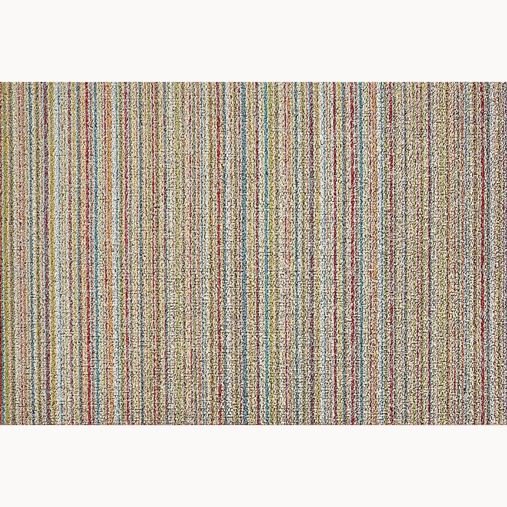 Chilewich Shag Deurmat 61x91 Skinny Stripe Soft Multi│art. 200133-011│bovenaanzicht verticale streep