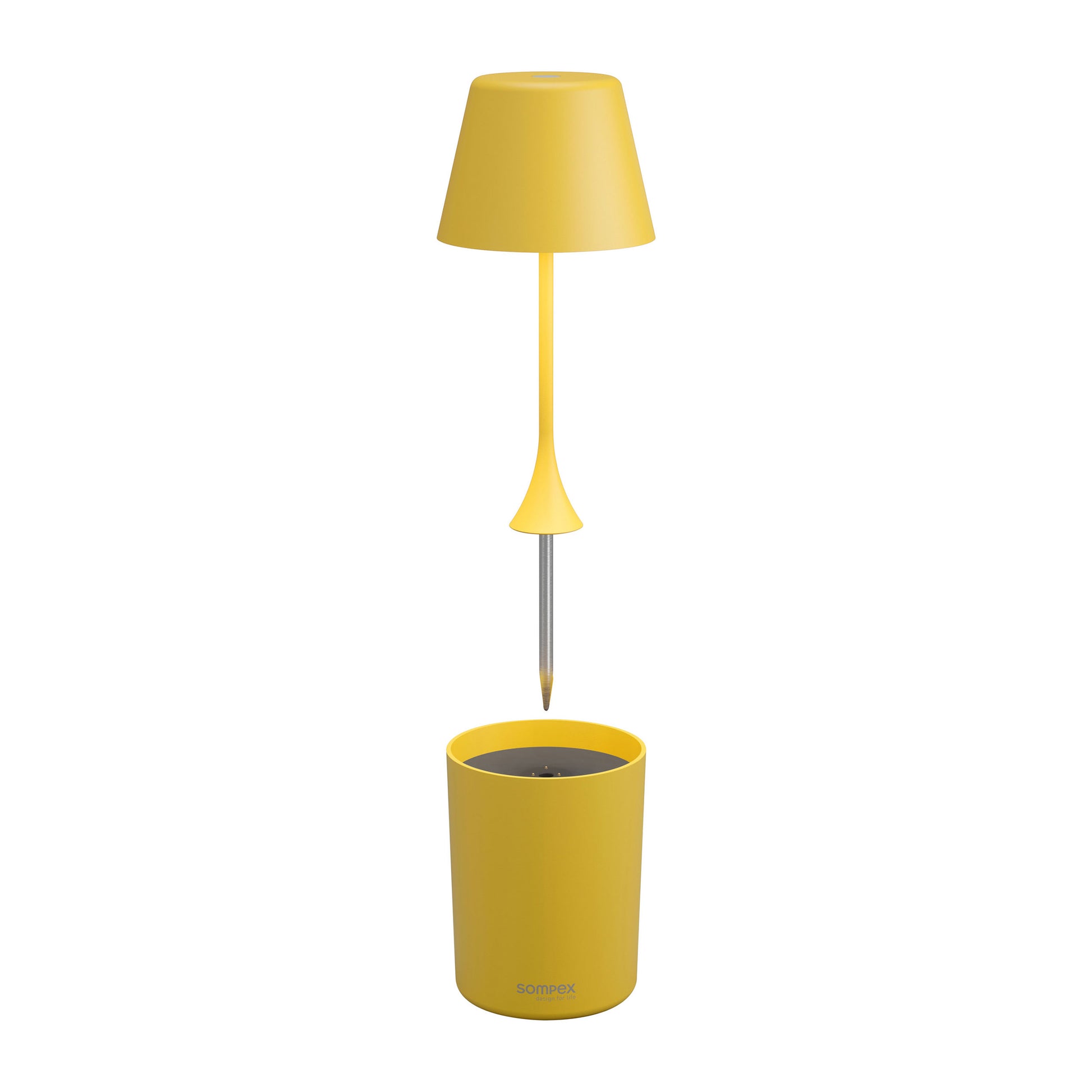 Sompex Peeky Oplaadbare Tafellamp & Groeilamp voor Planten Geel│art. 72724│lamp los boven oplader