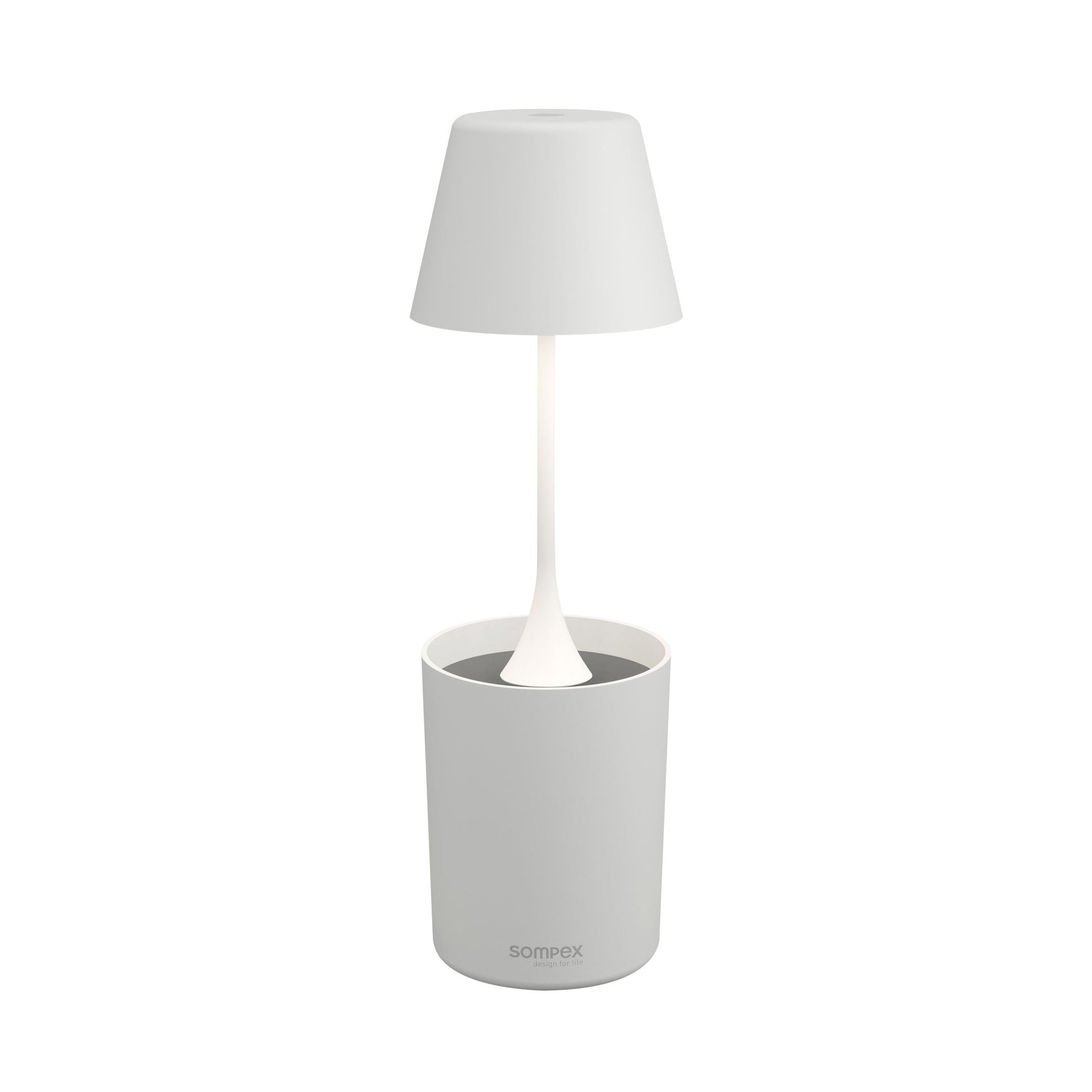Sompex Peeky Oplaadbare Tafellamp & Groeilamp Wit│art. 72720│vooraanzicht met witte achtergrond