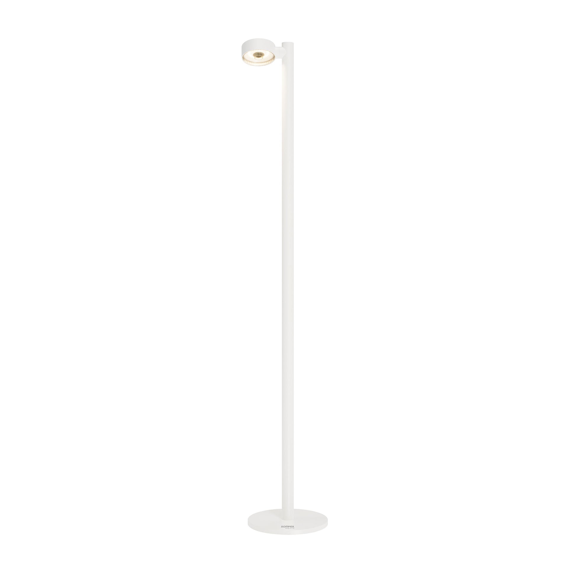 Sompex Ronda Oplaadbare Vloerlamp Wit│art. 79071│vooraanzicht met sfeerverlichting aan