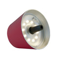 Sompex Top 2.0 Oplaadbare Flessenlamp│Bordeaux│Buitenverlichting│art. 72524│lamp liggend met witte verlichting aan