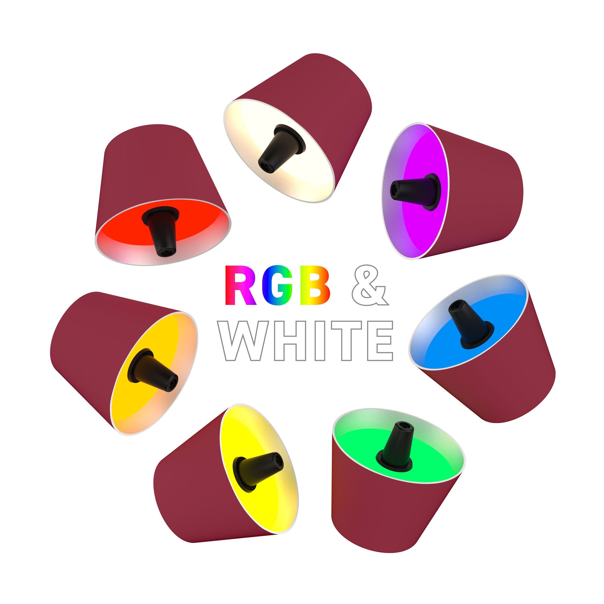 Sompex Top 2.0 Oplaadbare Flessenlamp│Bordeaux│Buitenverlichting│art. 72524│diverse RGB Kleuren & witte verlichting