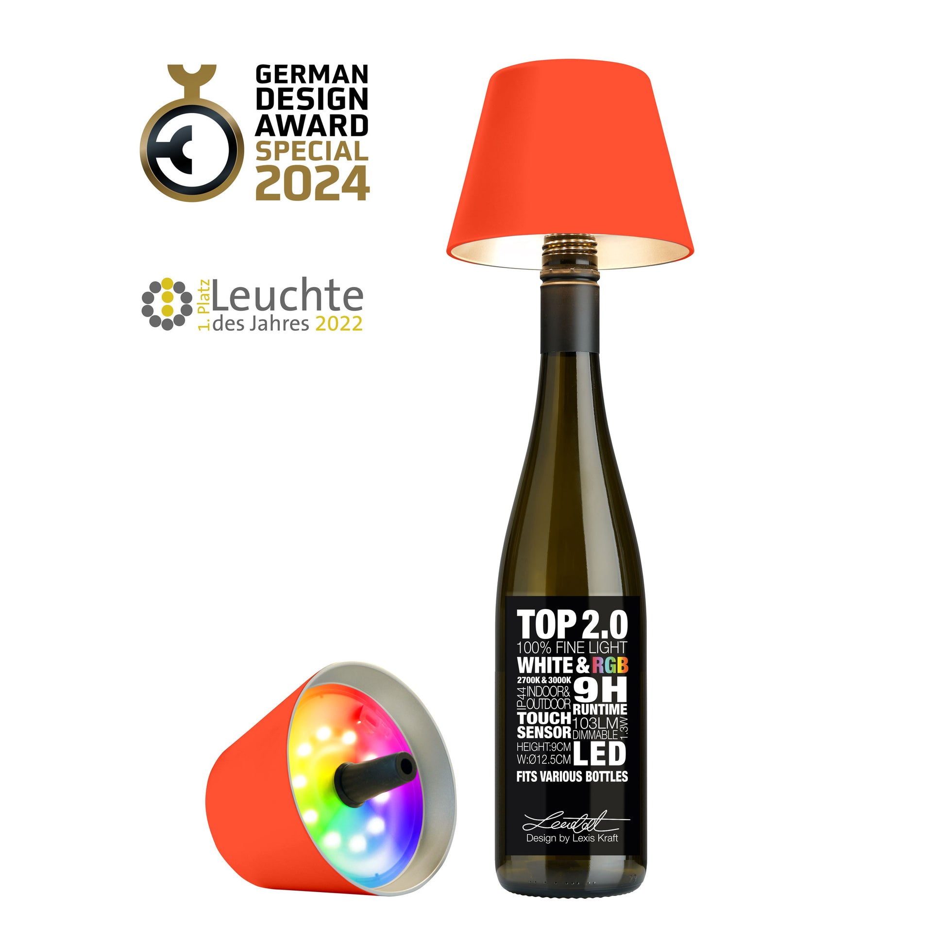 Sompex Top 2.0 Neon Oranje│art. 72537│vooraanzicht met logo's Awards
