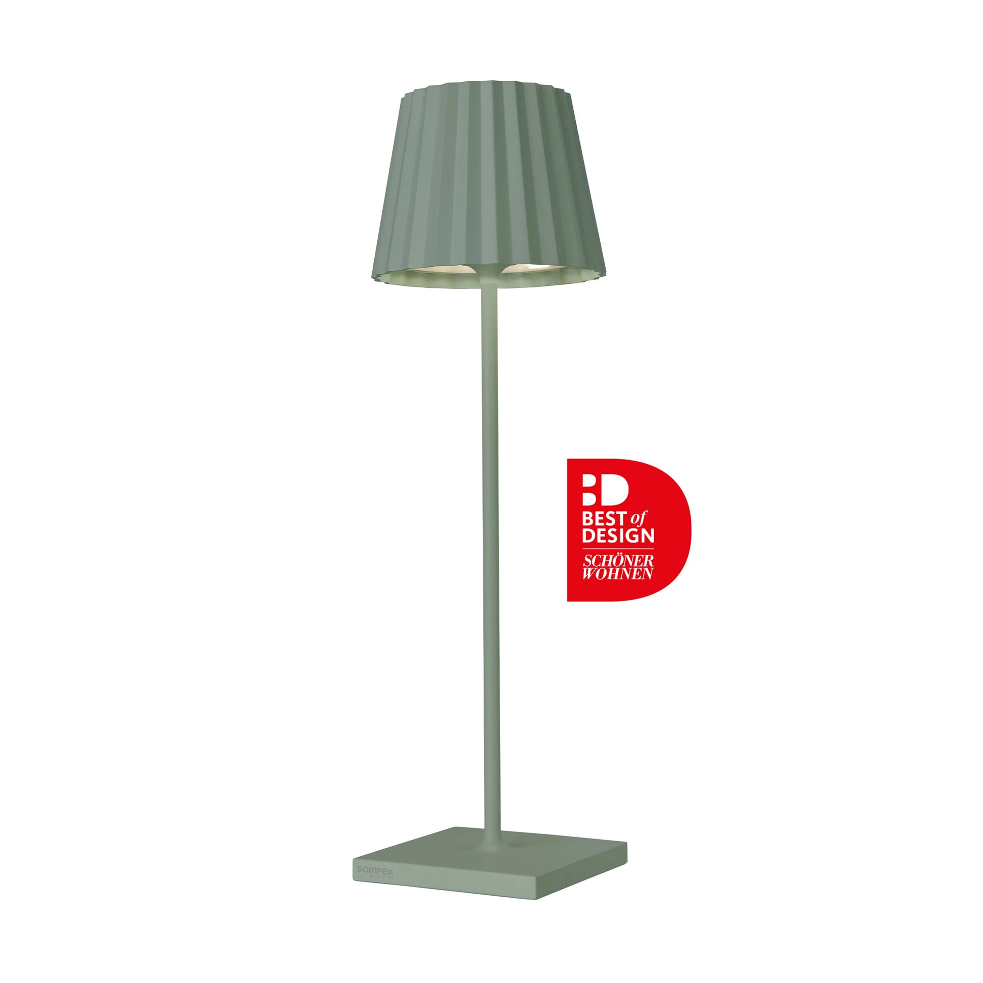 Sompex Troll 2.0 Olijfgroen│Oplaadbare Tafellamp│Buitenverlichting│art. 78174│logo Best of Design