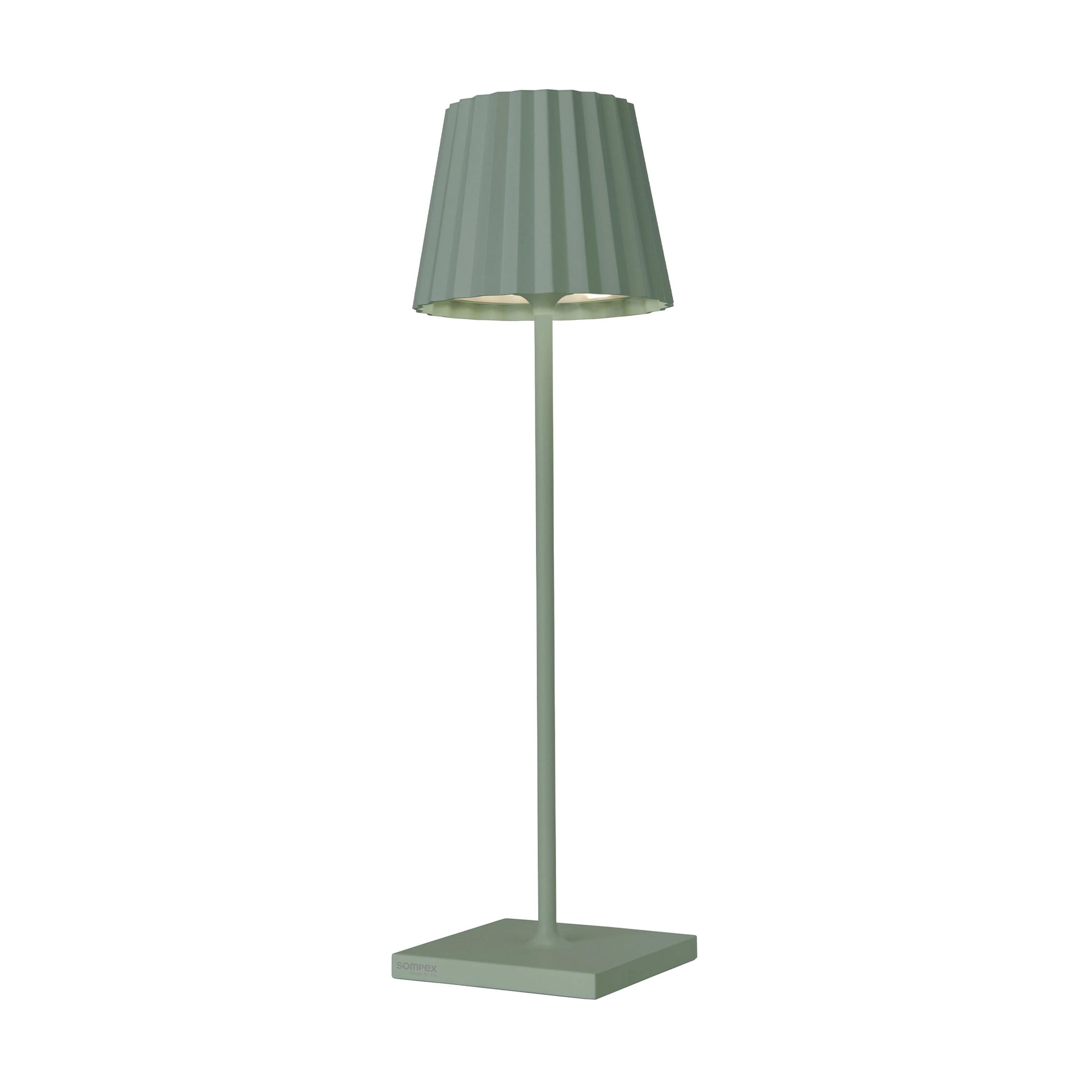 Sompex Troll 2.0 Olijfgroen│Oplaadbare Tafellamp│Buitenverlichting│art. 78174│voorkant met witte achtergrond