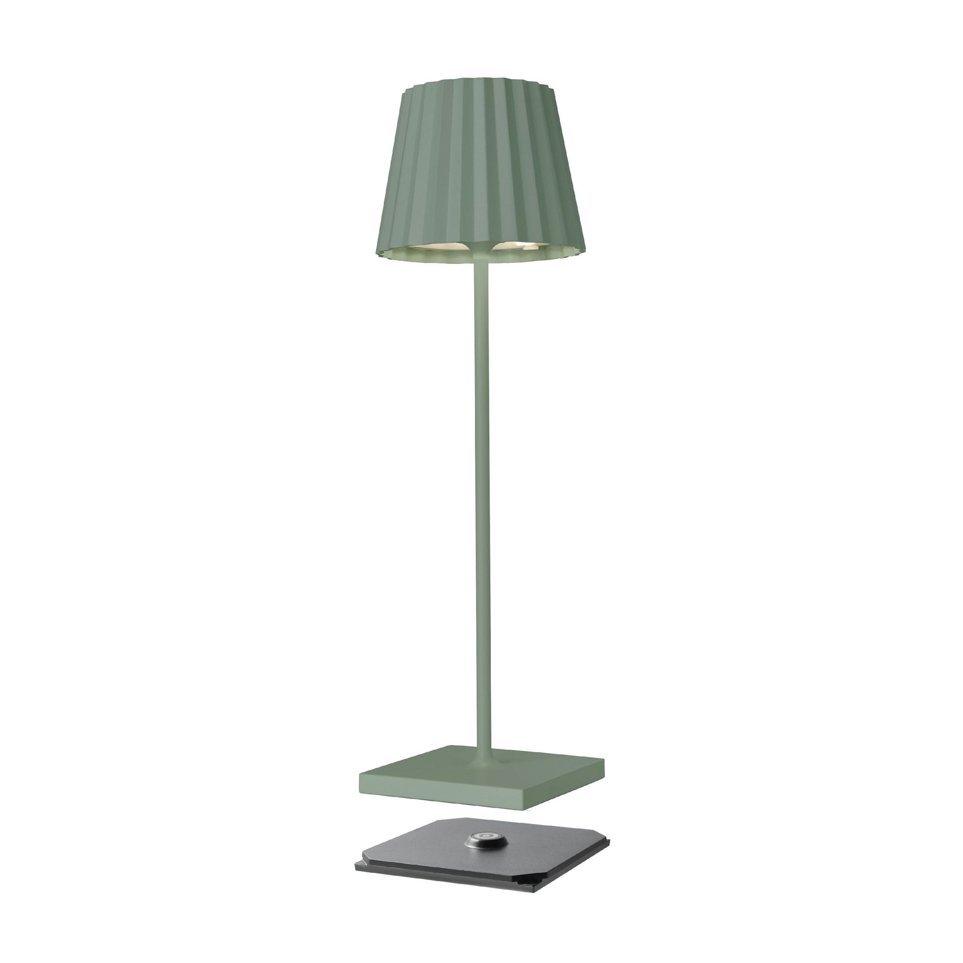 Sompex Troll 2.0 Olijfgroen│Oplaadbare Tafellamp│Buitenverlichting│art. 78174│met draadloze oplader
