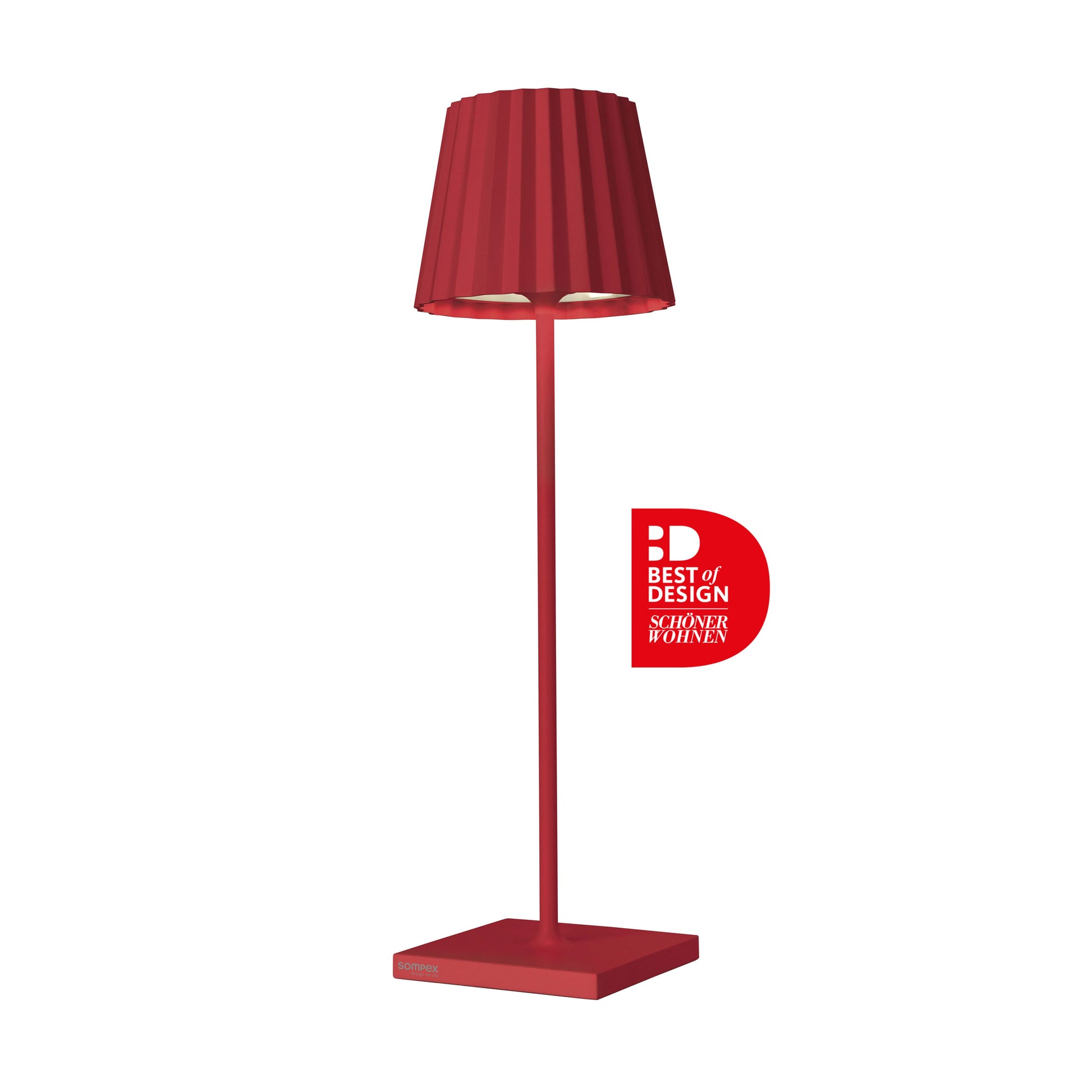 Sompex Troll 2.0 Rood│Buitenverlichting│art. 78181│met Best of Design Award logo