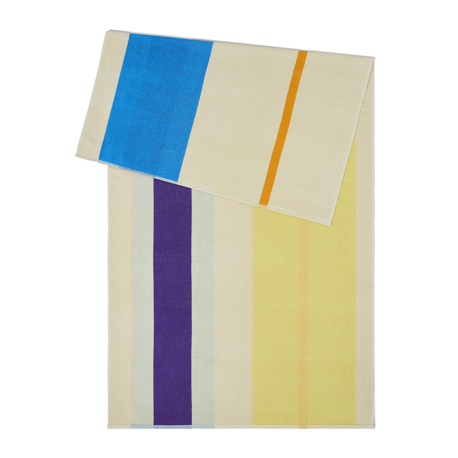 Strandlaken Martens & Martens Aqua Orange Purple & Yellow Suite702│art. CMMTT90AQORPUYE│achterkant met omvouw