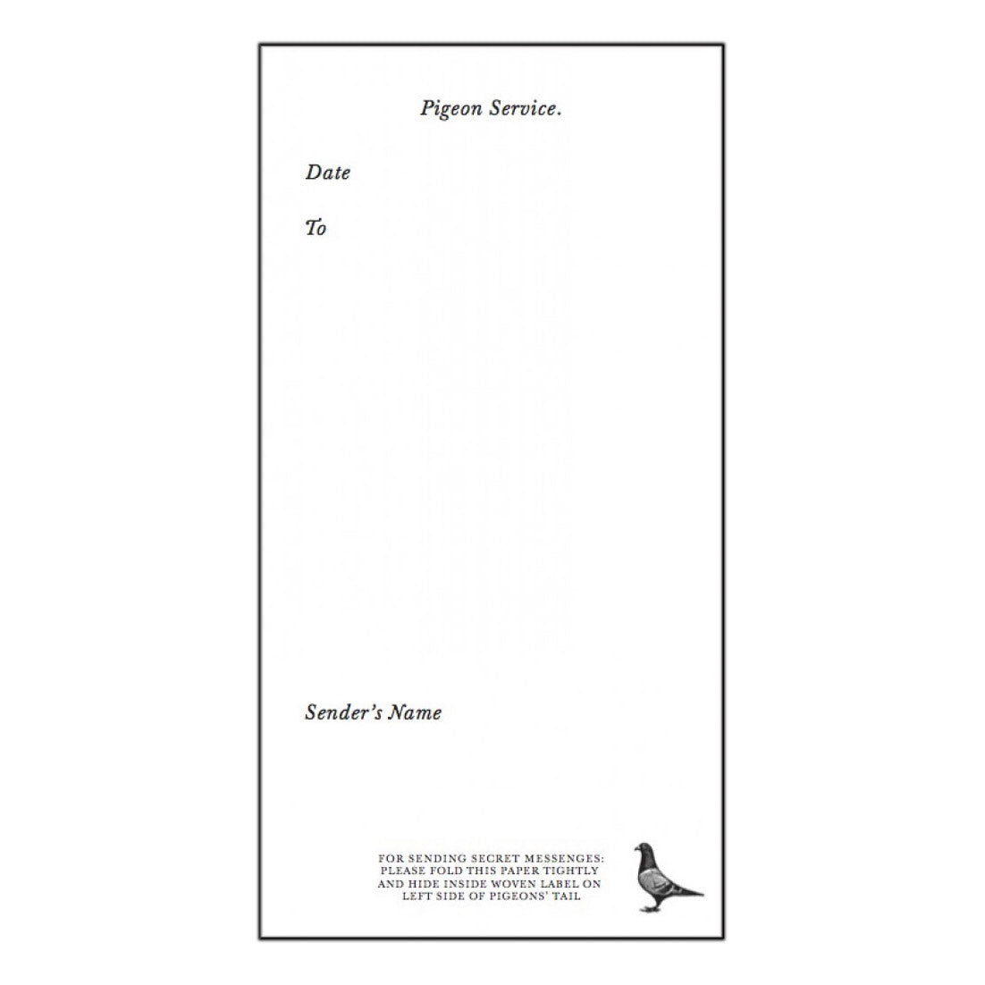 Pigeon Service Nr.34 Christien Meindertsma│Stoffen Duif│briefje