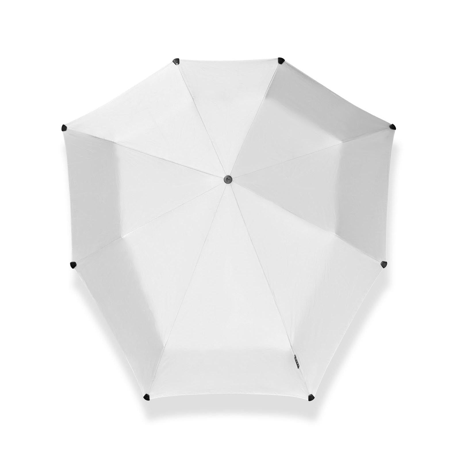 Senz Stormparaplu Mini│Opvouwbaar │Shiny Silver│Senz Umbrella│product foto open bovenkant