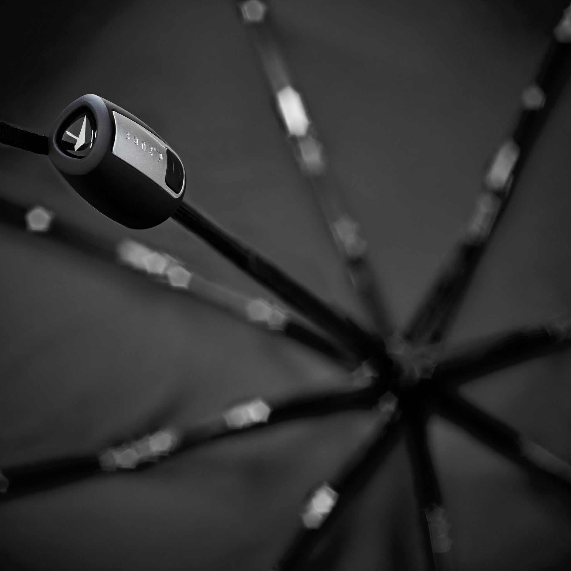 Senz Stormparaplu Mini Automatic│Opvouwbaar │Senz Umbrella│Pure Black│detail handvat