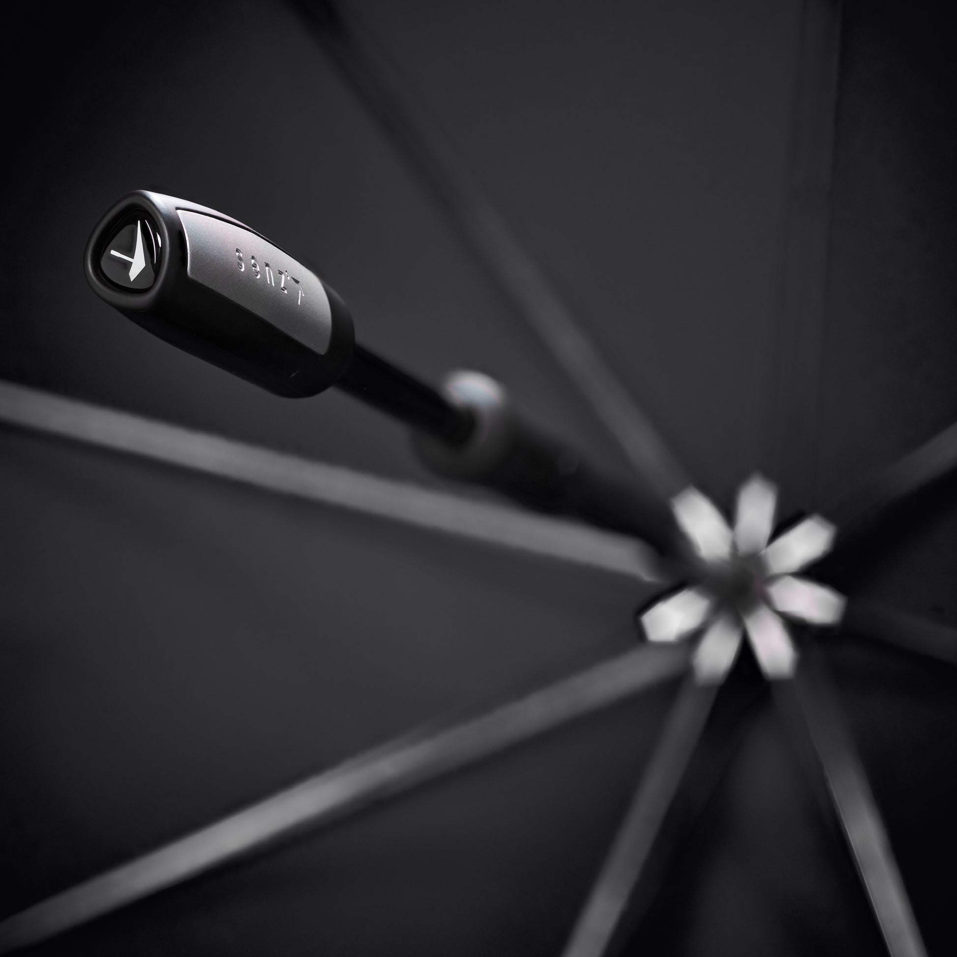 Senz Storm Paraplu Large│Pure Black│Senz Umbrella│detail handvat