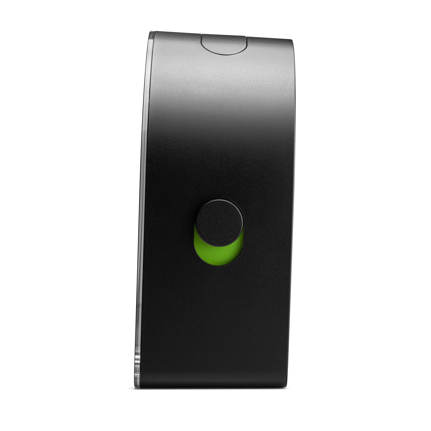 Braun Wekker Analoog BC22B│Zwart│zijkant met alarm knop