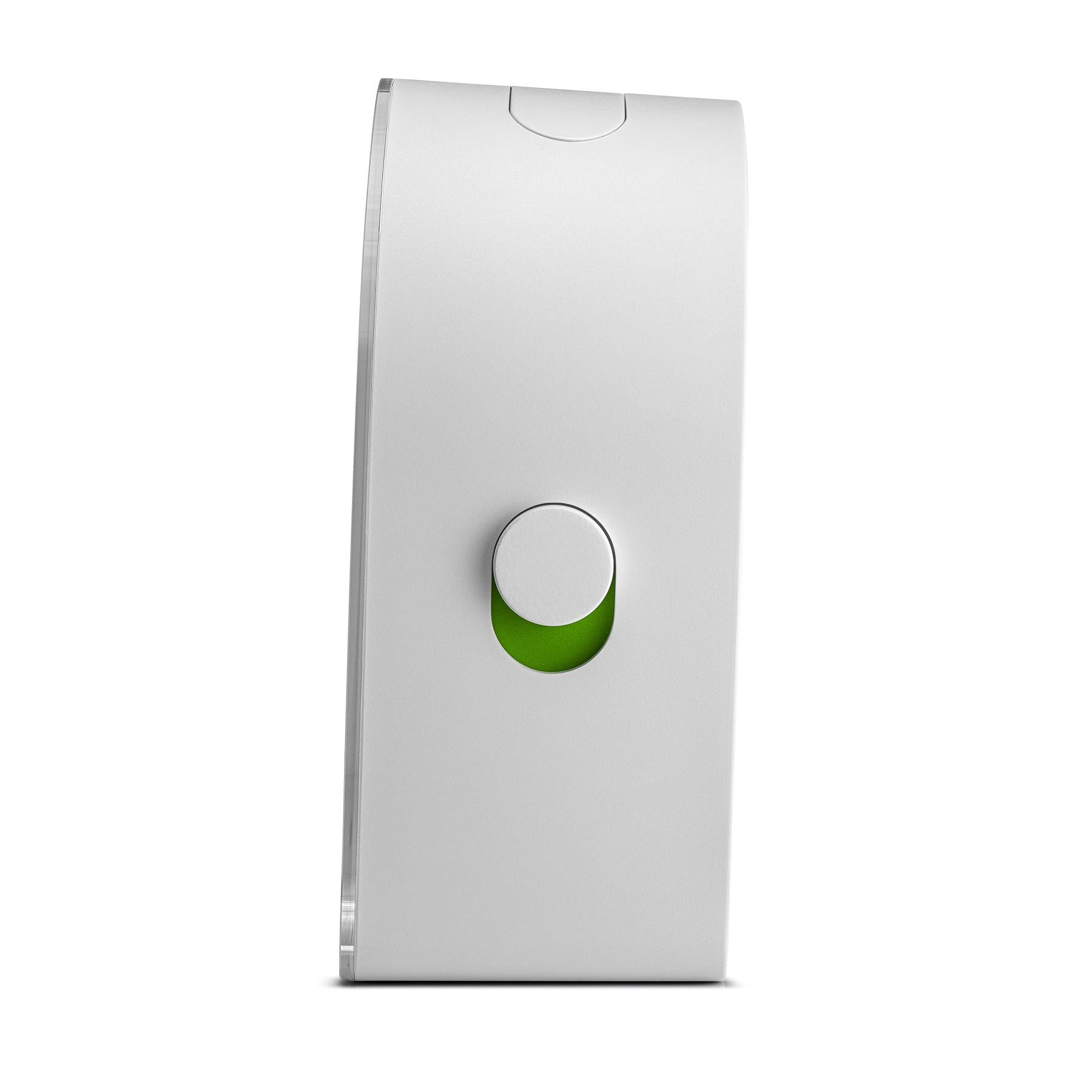 Braun Wekke Analoog BC22W│Wit│zijkant met alamt knop