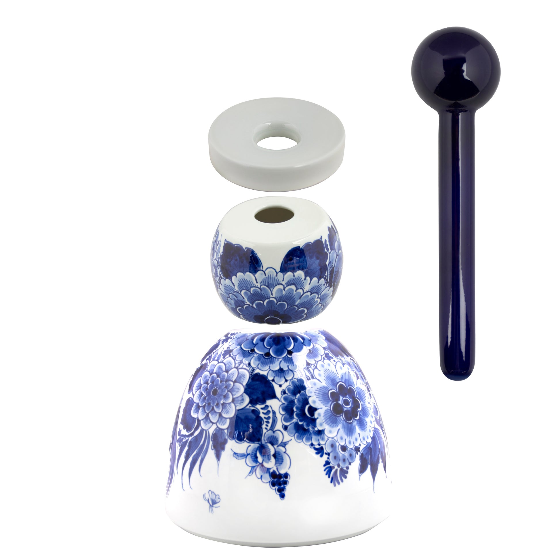 Proud Mary Handpainted Cobalt Flower│Royal Delft│Porceleyne Fles│art. 65708000│losse onderdelen zwevend